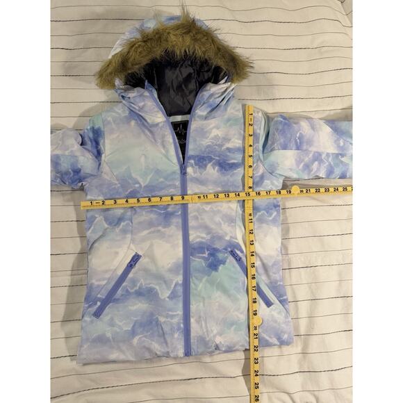 Pulse | Kids Snowboard Jacket Ski Parka Coat Girls Fur Hood -Youth M 10-12 - Picture 7 of 8